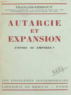 cover image of Autarcie et expansion